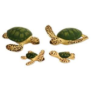  Eco Dome Sea Turtle Family Realistic 4 piece Animal 