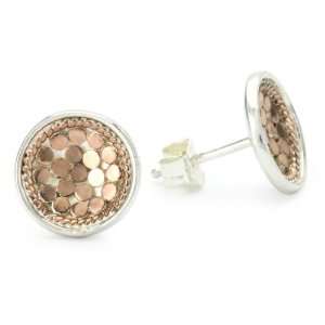 Anna Beck Designs Gili 18k Rose Gold Plated Dish Post Earrings