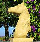 HORSE BUST STATUE Outdoor Garden Estate Finial Art Equestrian Pony 