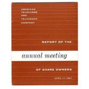  AT&T Report of Annual Meeting 1957 