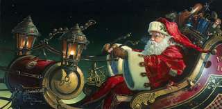 Dean Morrissey FATHER CHRISTMAS SLEIGH RIDE Santa Claus #449/450 