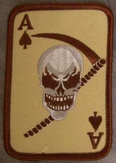 Embroidered Military Patch Death Ace Spade Reaper NEW  