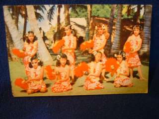 Honolulu Island Girls. Hawaii. Postmared 1952. Fine color and 