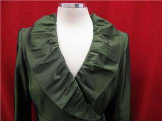 NIPON BOTIQUE SKIRT SUIT/GREEN/ BLACK/SIZE12/$320/SPECIAL OCCASION 