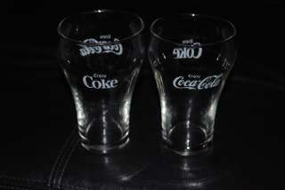 Coca Cola Vintage Soda Fountain Glass Glasses Mini Rare  