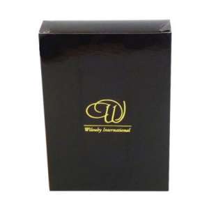Wilouby Black 6 Oz Leather Flask & Cigaret Case  