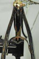 Vintage 1960s Rat rod bicycle frame & fork black steel middleweight 