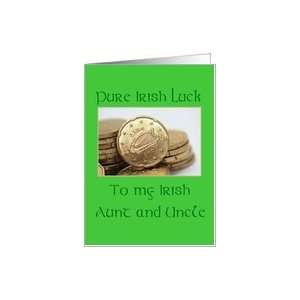  Aunt & Uncle Pure Irish Luck St. Patricks Day card Card 