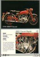 1950 50 HRD VINCENT RAPIDE 998cc V TWIN MOTORCYCLE CARD  
