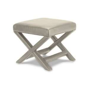    Williams Sonoma Home X Based Stool, Leather, Ivory