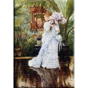  The Bunch of Violets 11x16 Streched Canvas Art by Tissot 