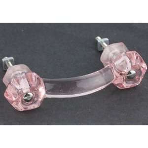  Antique Depression Pink Glass Pull   3