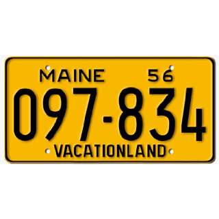 1956 MAINE STATE PLATE  EMBOSSED WITH YOUR CUSTOM NUMBER   This plate 