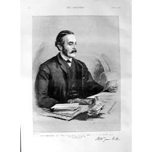  1887 Portrait Balfour Chief Secretary Ireland M.P