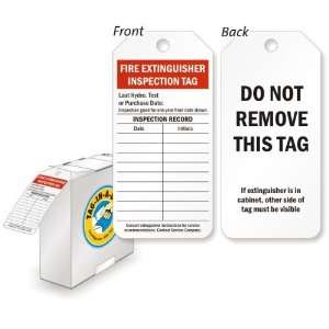  Fire Extinguisher Inspection Tag Polyolefin Tag, 3 x 6.25 