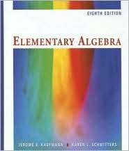 Elementary Algebra, (0495105716), Jerome E. Kaufmann, Textbooks 