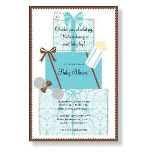  Gifts Blue Party Invitations