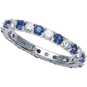 00 cttw Karina B(tm) Sapphire Eternity Band in 18 kt White Gold Size 