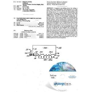  NEW Patent CD for MAGNETIC DOCUMENT SHIFTING METHOD AND 