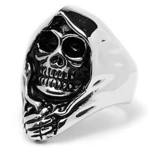  Stainless Steel Casted Skull Ring Size 9 Jewelry