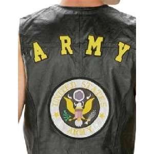  Mens Military Army Leather Vest Officially Licensed 