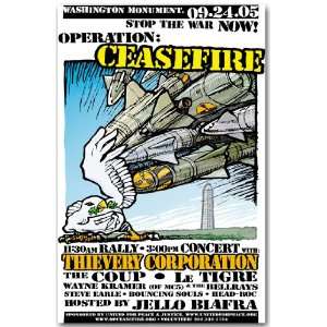  Operation Ceasefire Poster   Concert Flyer   featuring 