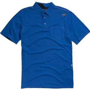  Fox Racing Outfoxed Mens Polo Race Wear Shirt   Blue 