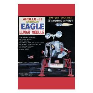 Apollo 11 American Eagle Lunar Module Premium Poster Print, 12x16