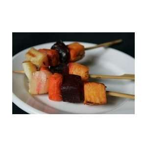 Roasted Root Vegetable kabob 25 Piece Tray. Your shipping costs go 