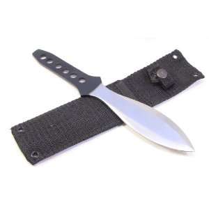   Silver Blade Throwing Knife & Nylon Sheath   8 1/2