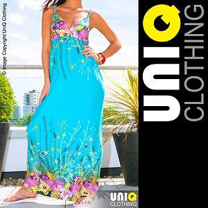 UNIQ US Long Womens MAXI Summer DRESS Boho/Hippie/Evening/Cocktail 