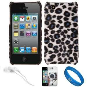 Leopard Fur Covered Snap on Faceplate Shield Protector Case for Apple 