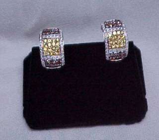 Le Vian Earrings 14K w/Certificate $5,900 Chocolate Diamonds & Yellow 