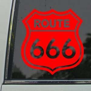  Route 666 Satanic Rob Zombie Devil Red Decal Car Red 