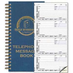  Gold Standard Line Wirebound Phone Msg Book   2 3/4 x 5 