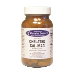  Vitamin Source Cal Mag Chelated Plus HCL Veg Tablets 