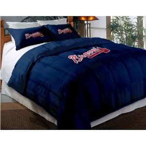  Atlanta Braves Applique Full Twin Comforter Set with Shams 