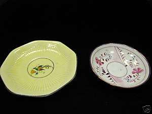 Saucers Charles Allerton & Sons England Antique Ivory  