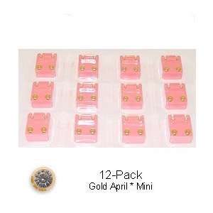   Gold * April * 12 Pair Individually Packaged
