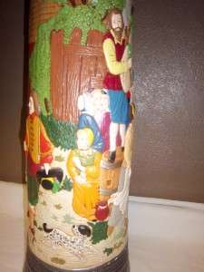   FABULOUS HAND PAINTED UNITQUE GERMAN STYLE STEIN 23 1/2 TALL  