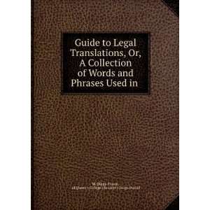  Guide to Legal Translations, Or, A Collection of Words and Phrases 