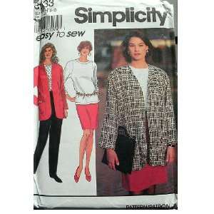   LINED JACKET SIZES 6 8 10 12 SIMPLICITY EASY TO SEW PATTERN 8033 Arts