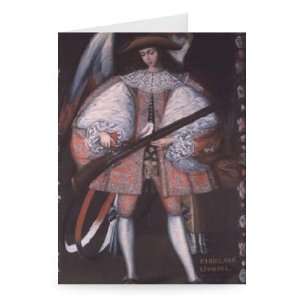 Archangel Azrael with a gun (oil) by South   Greeting Card (Pack of 