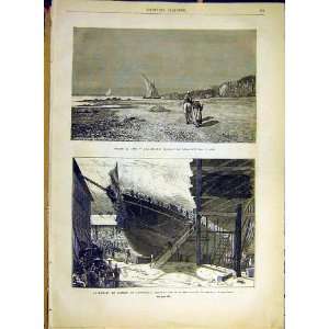  Fine Art Alger Vallois Claparede Ship Building 1880