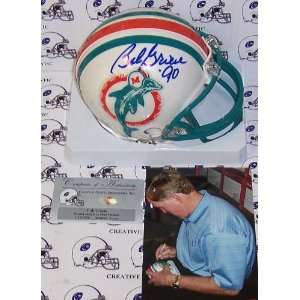 Bob Griese Hand Signed Dolphins Mini Helmet Sports 