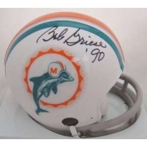  Autographed Bob Griese Mini Helmet   HOF 90 JSA 
