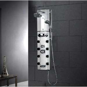 Ariel AED 9002N Chrome Shower Panel Thermostatic with Rain Shower Head 