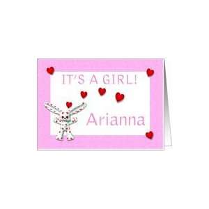  Ariannas Birth Announcement (girl) Card Health 