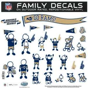 St. Louis Rams Nfl Family Car Decal Set (Large) Sports 