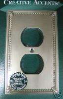 IMPERIAL BEAD BRUSHED NICKEL DUPLEX OUTLET SWITCHPLATE  